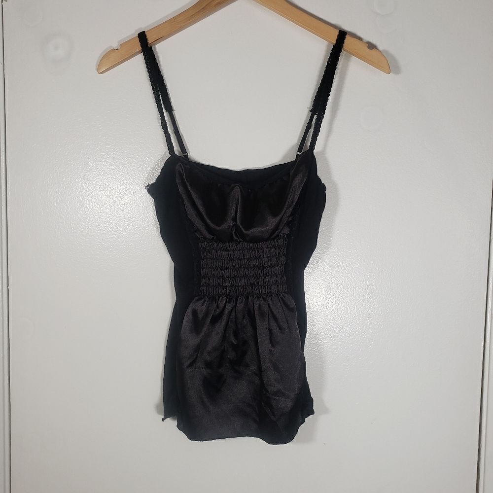 XOXO Vintage Black Satin Sleeveless y2k 2000s 90s Size S